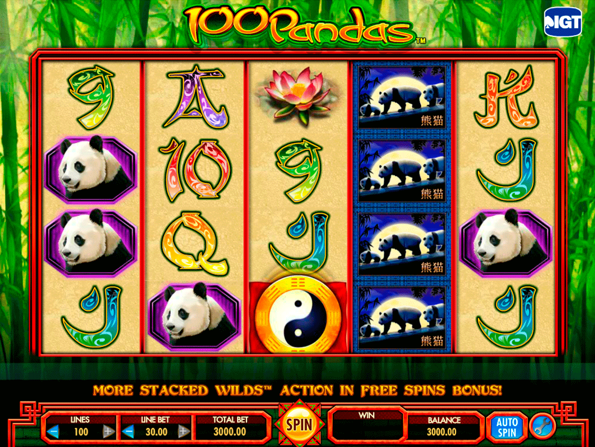 100 pandas igt casinospil online 