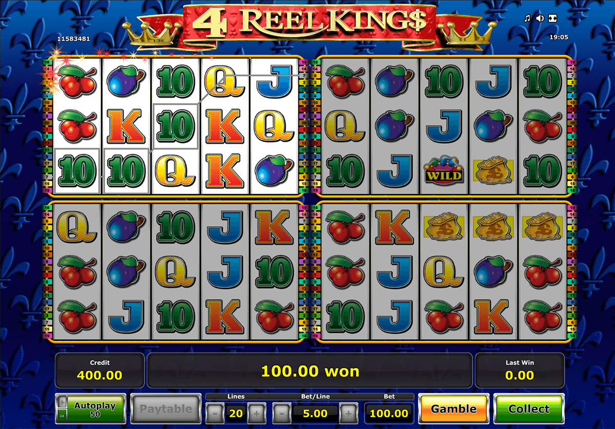 4 reel kings novomatic casinospil online 