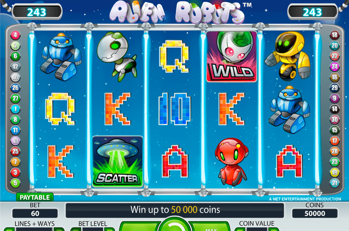 alien robots netent casinospil online 