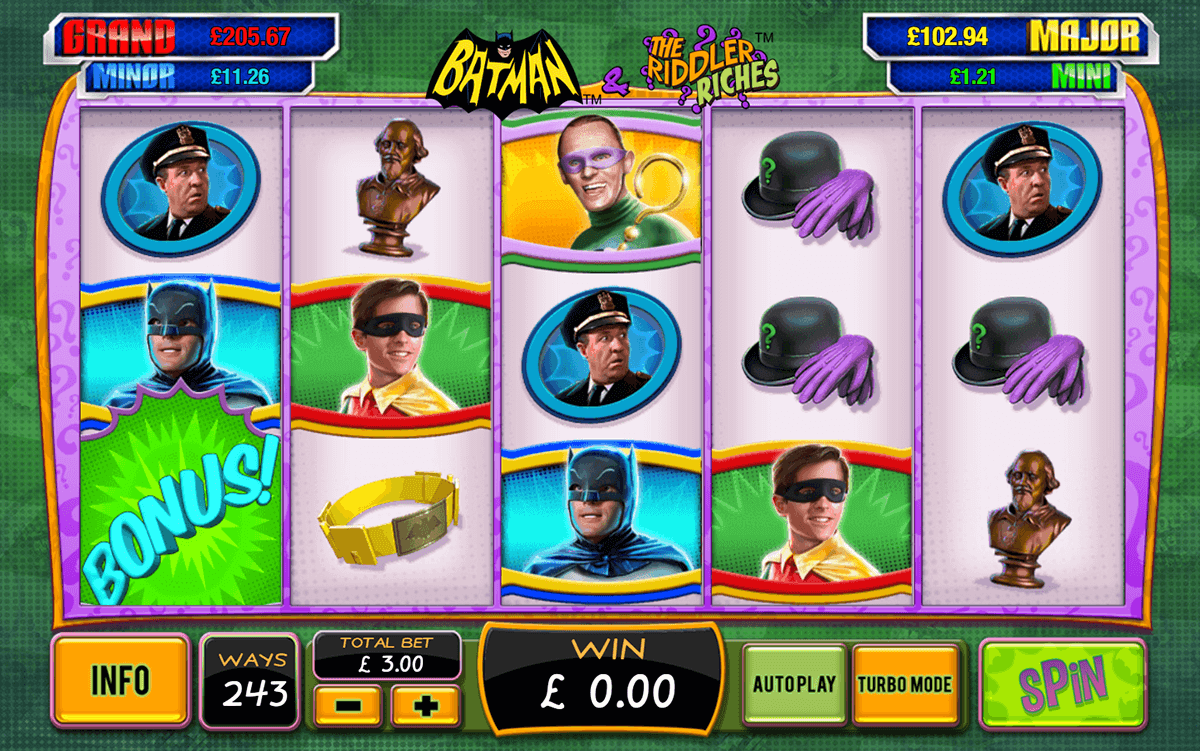 batman the riddler riches playtech casinospil online 