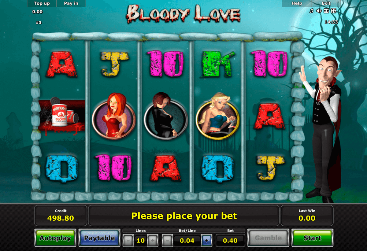 bloody love novomatic casinospil online 