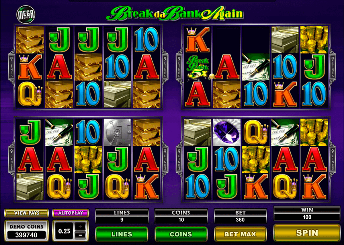 break da bank again megaspin microgaming casinospil online 
