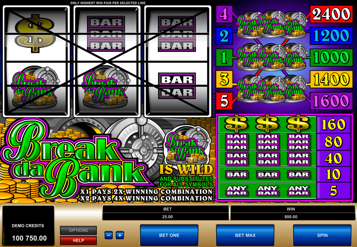 break da bank microgaming casinospil online 