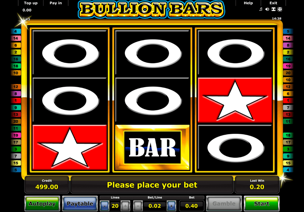 bullion bars novomatic casinospil online 
