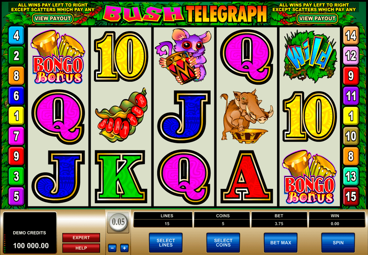 bush telegraph microgaming casinospil online 