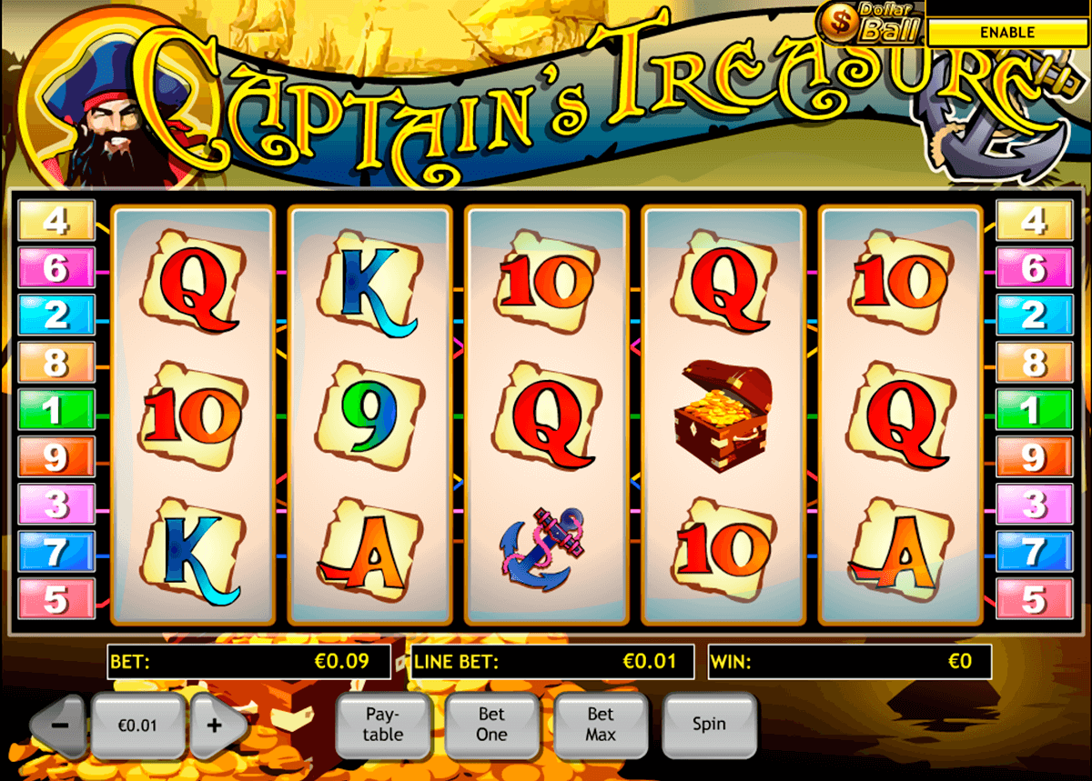 captains treasure playtech casinospil online 