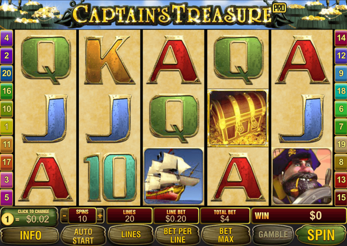 captains treasure pro playtech casinospil online 