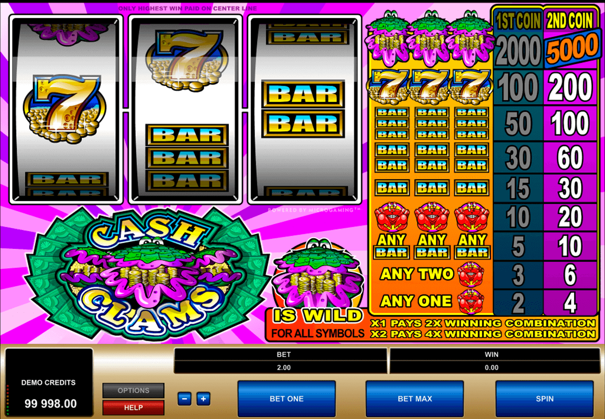 cash clams microgaming casinospil online 