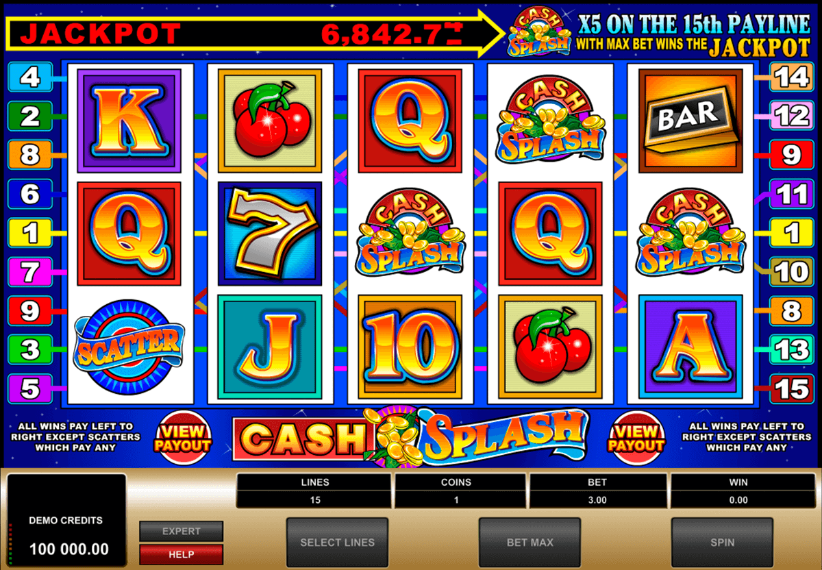 cashsplash video slot microgaming casinospil online 