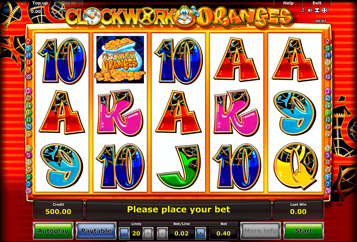 clockwork oranges novomatic casinospil online 