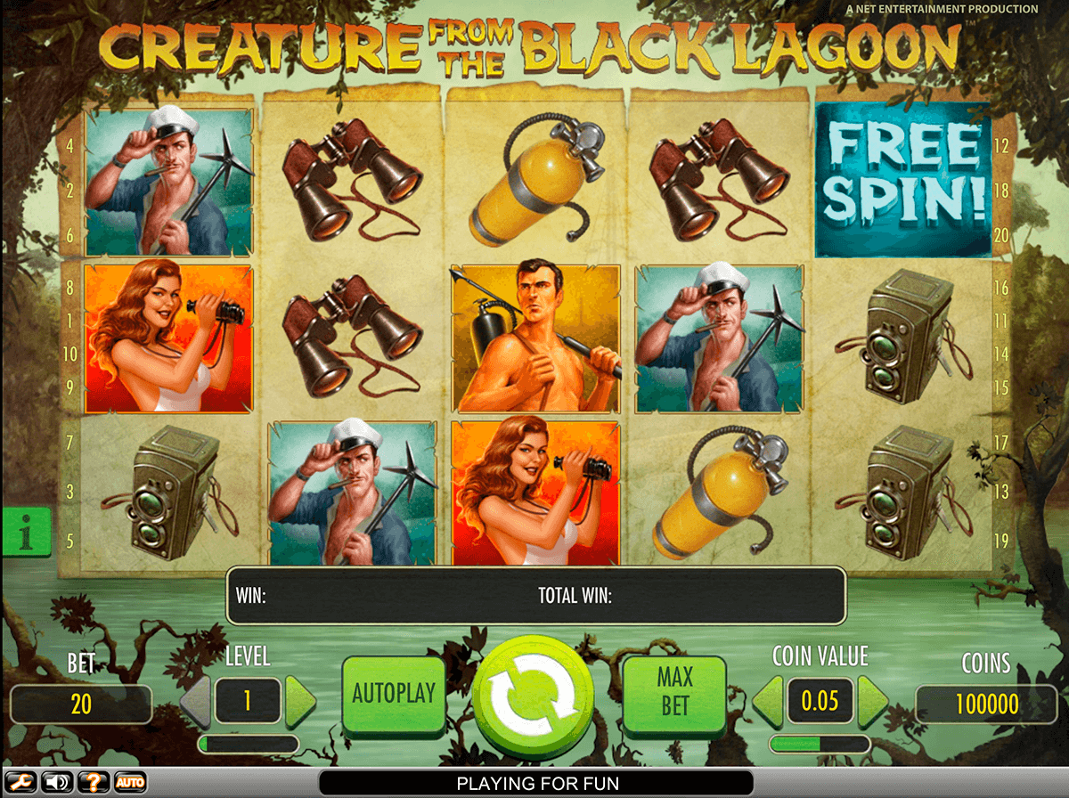 creature from the black lagoon netent casinospil online 