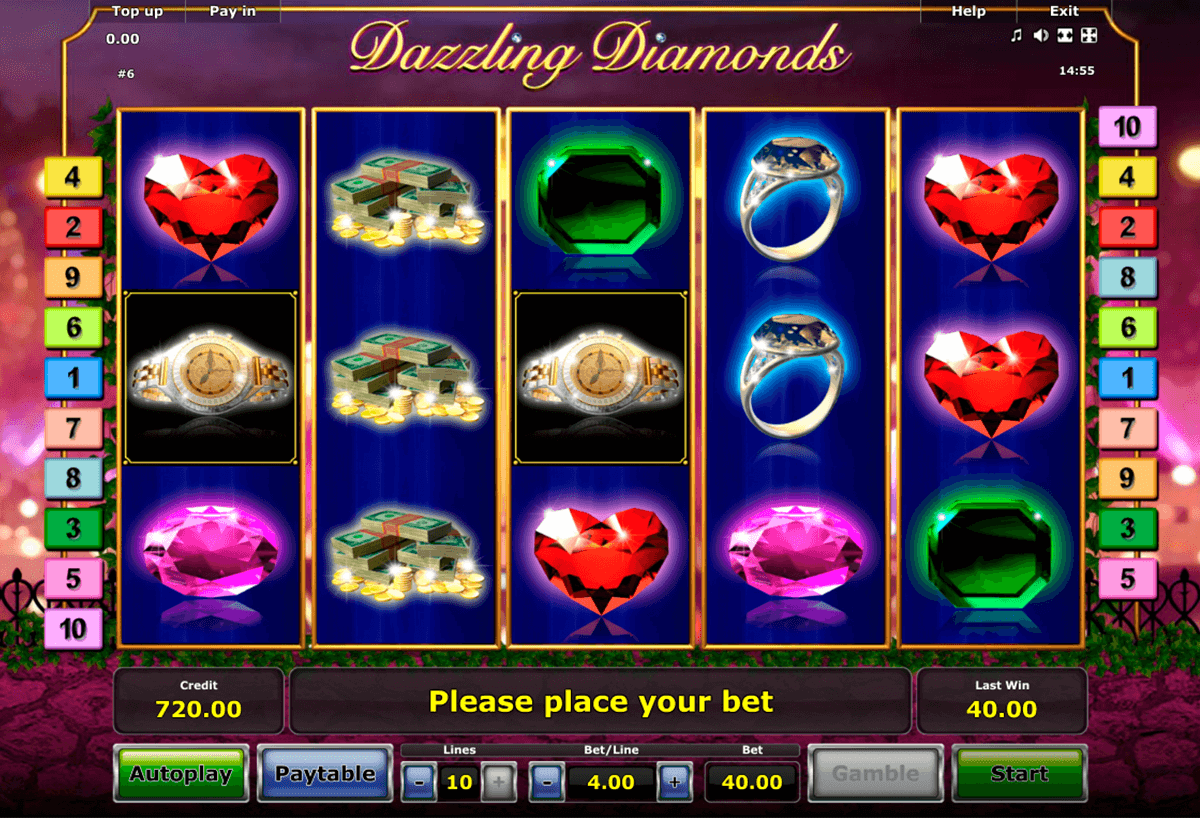 dazzling diamonds novomatic casinospil online 