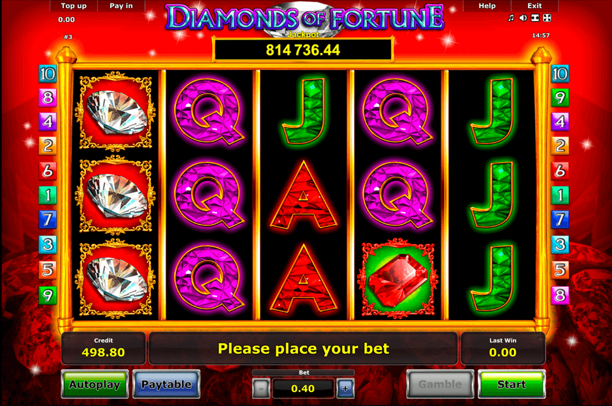 diamonds of fortune novomatic casinospil online 