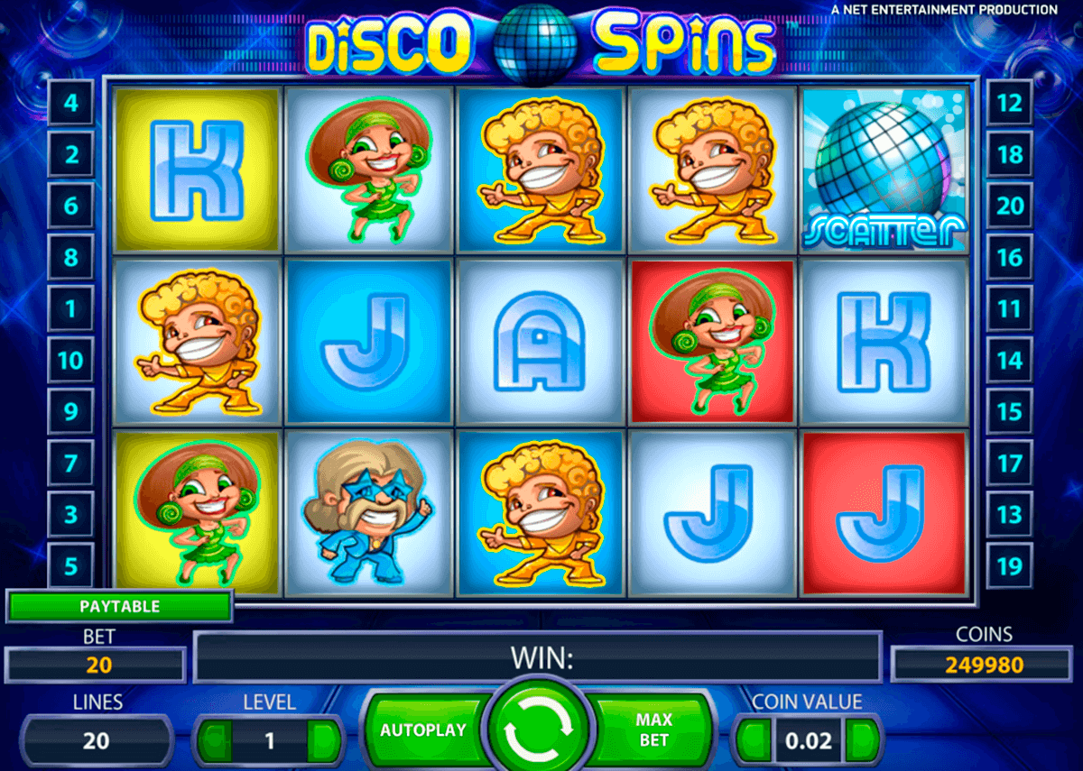 disco spins netent casinospil online 