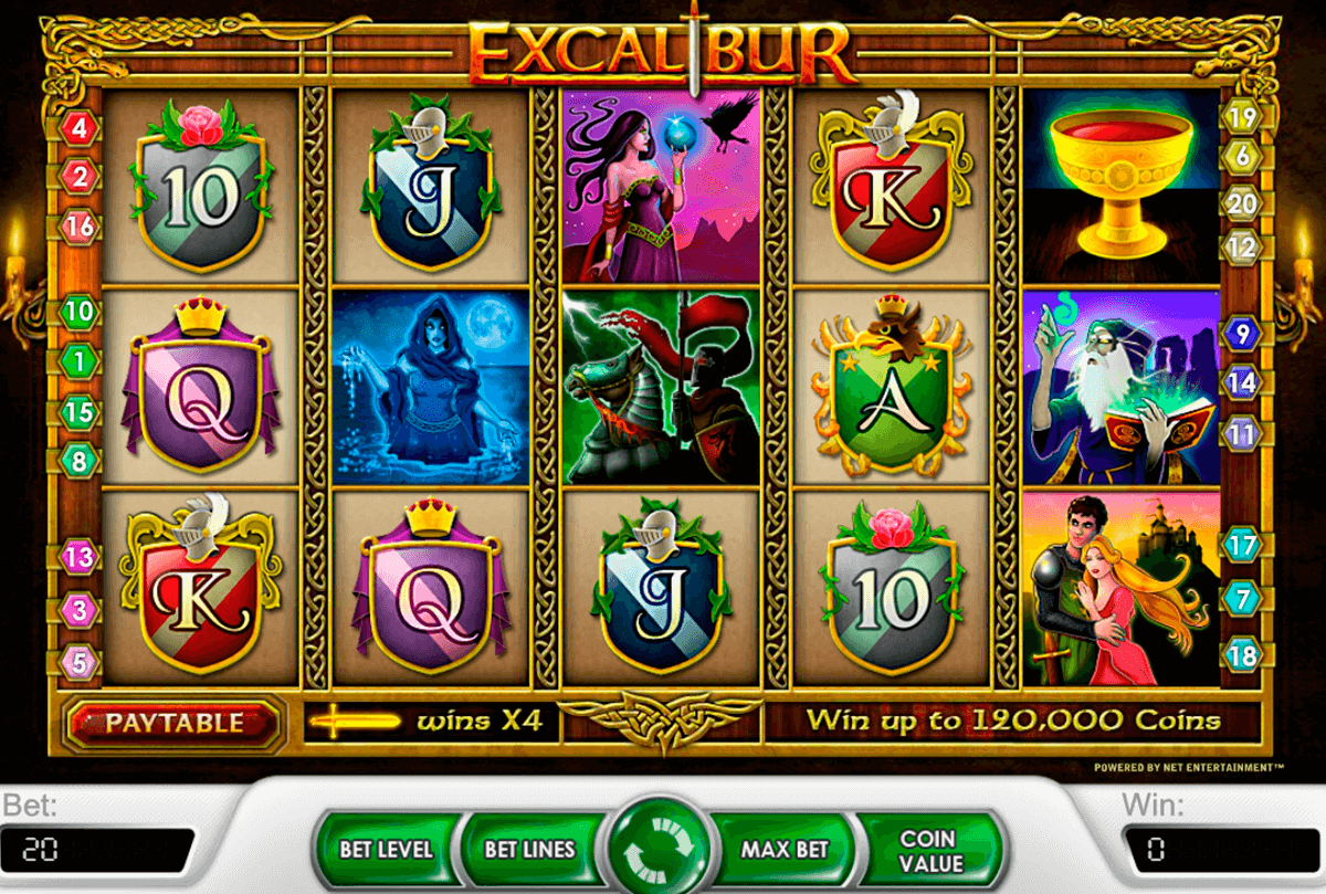 excalibur netent casinospil online 