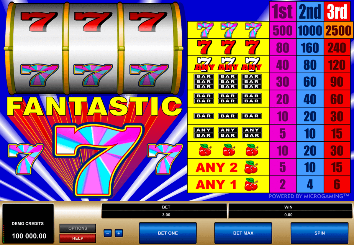 fantastic 7s microgaming casinospil online 