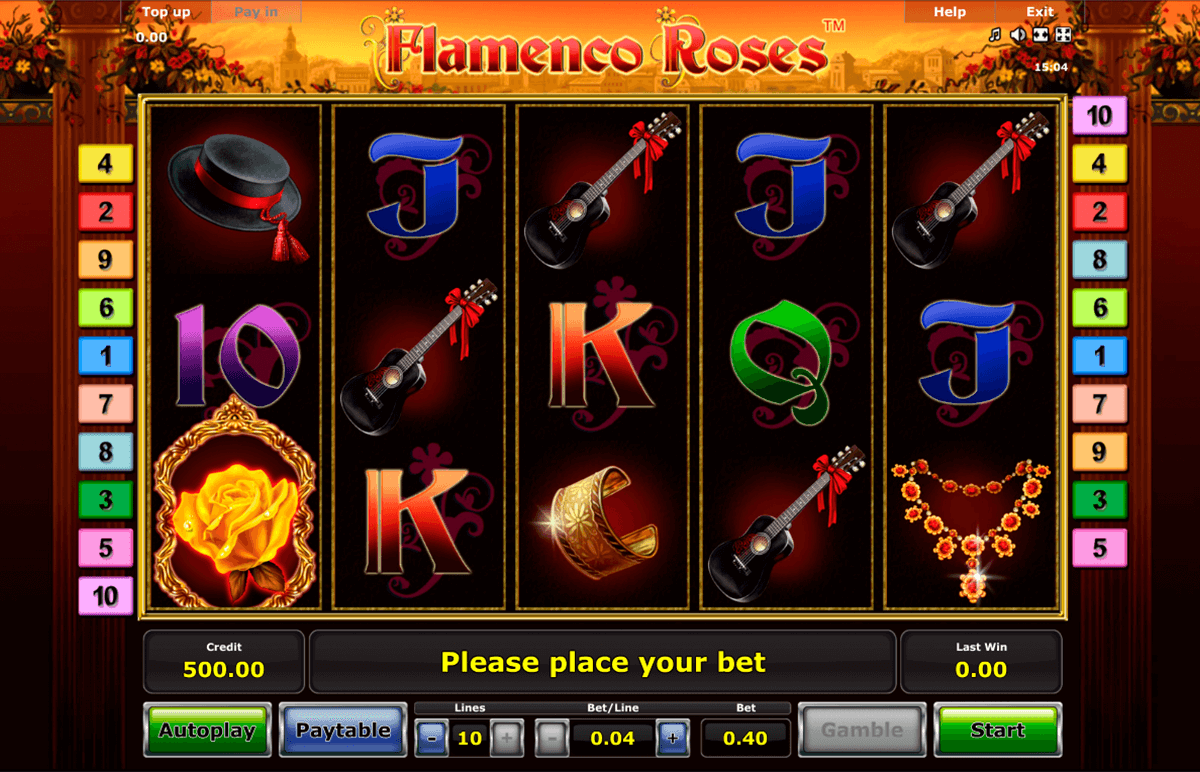 flamenco roses novomatic casinospil online 
