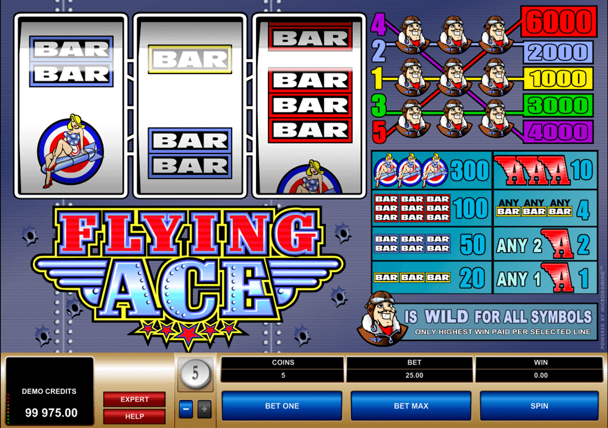 flying ace microgaming casinospil online 