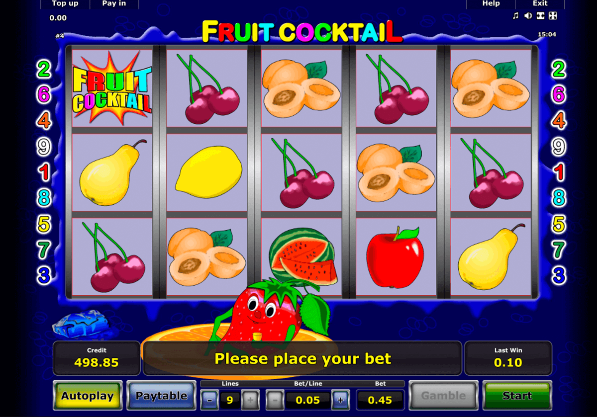 fruit cocktail novomatic casinospil online 