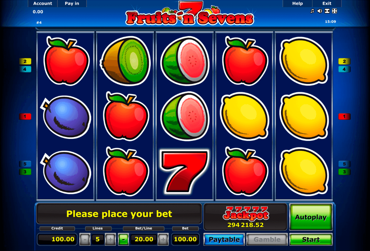 fruitsn sevens novomatic casinospil online 
