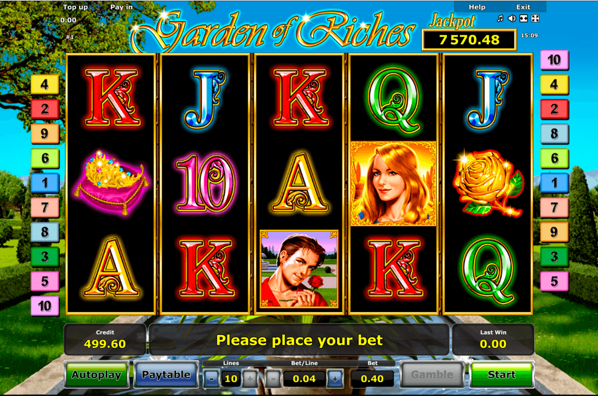 garden of riches novomatic casinospil online 