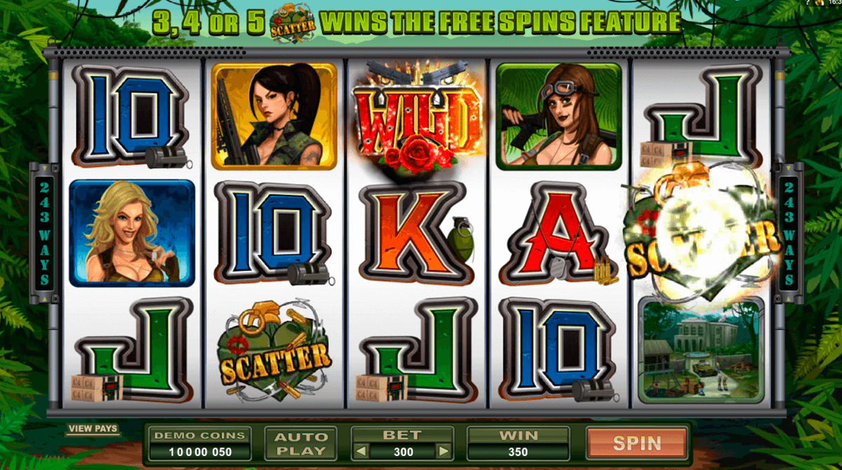 girls with guns jungle heat microgaming casinospil online 