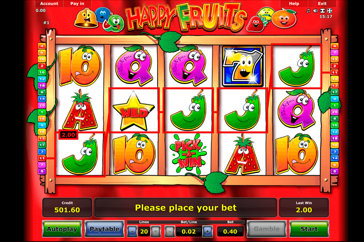 happy fruits novomatic casinospil online 