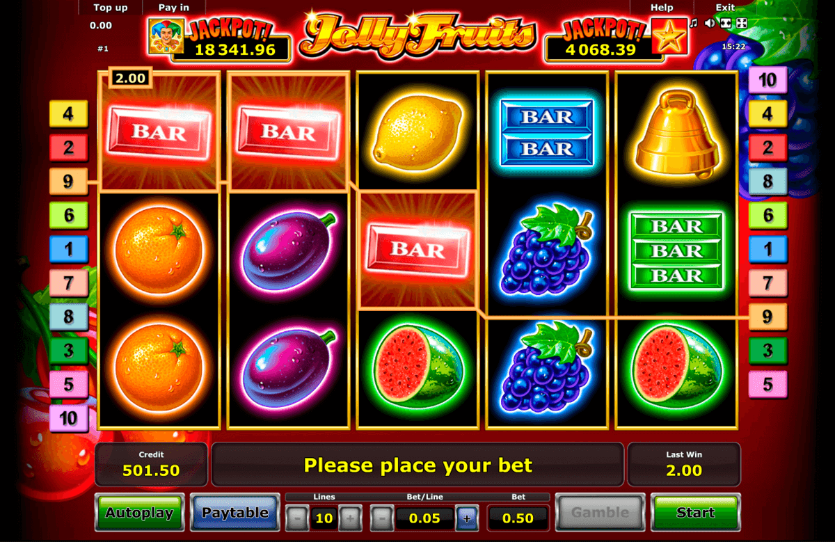 jolly fruits novomatic casinospil online 