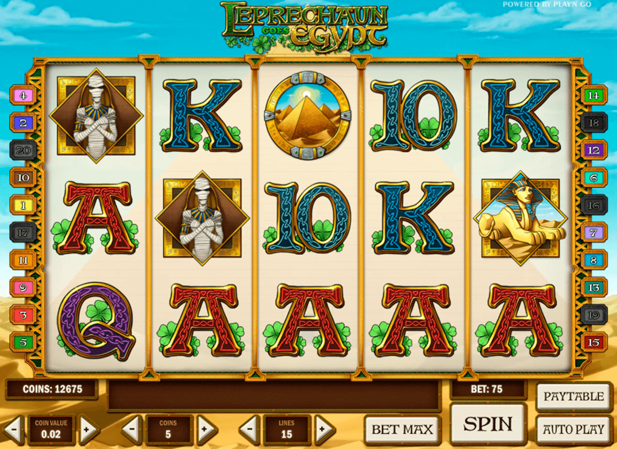 leprechaun goes egypt playn go casinospil online 