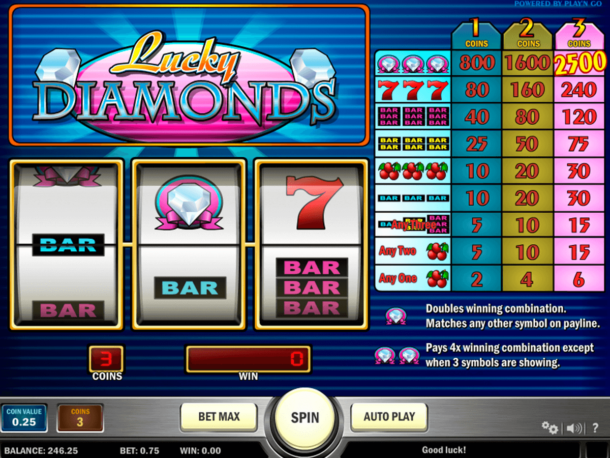 lucky diamonds playn go casinospil online 