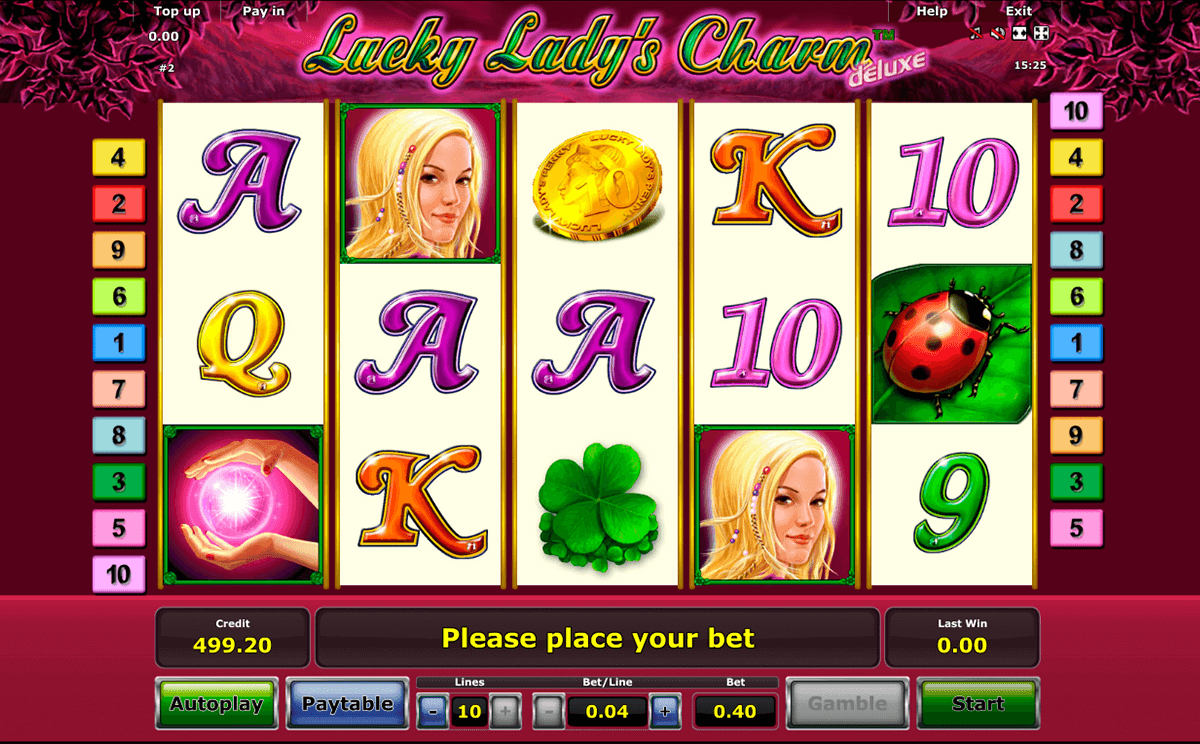 lucky ladys charm deluxe novomatic casinospil online 