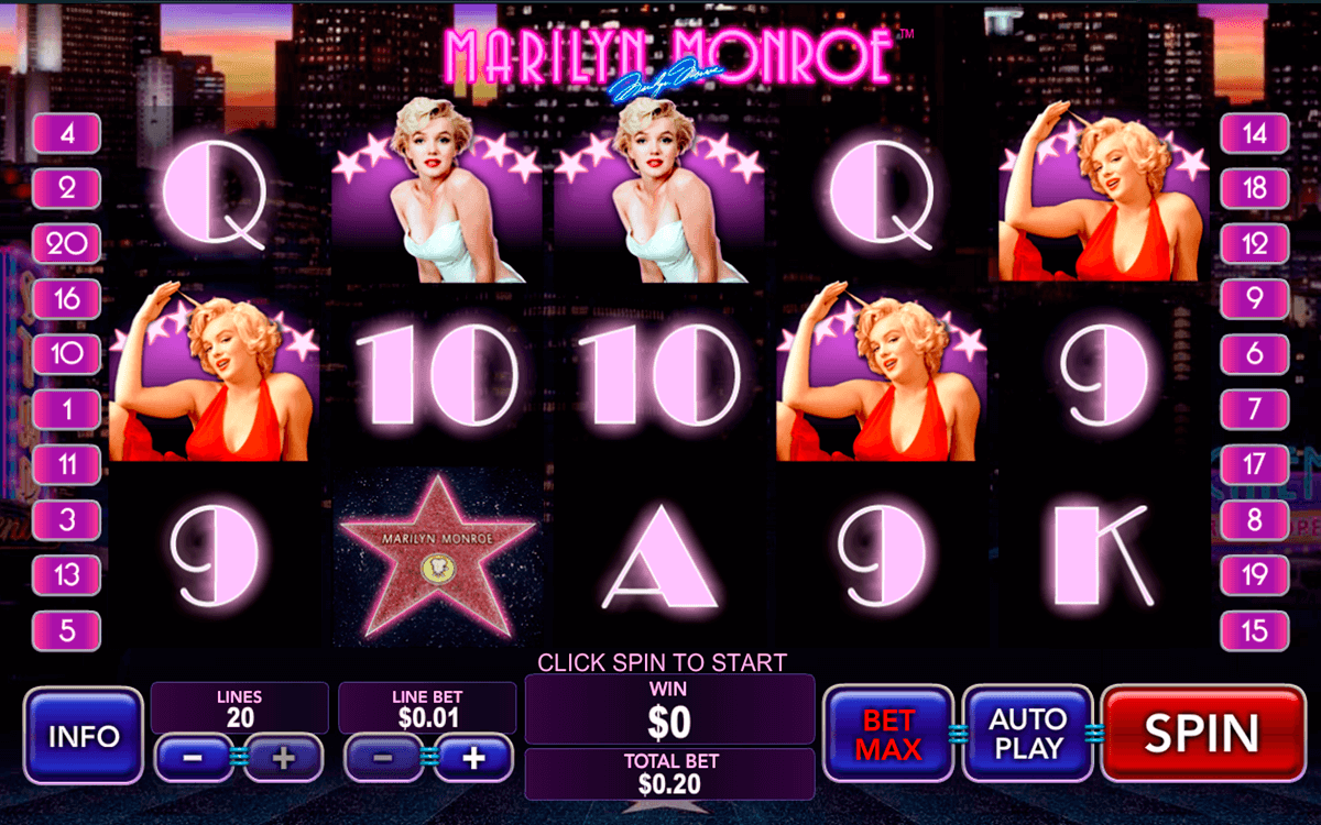 marilyn monroe playtech casinospil online 