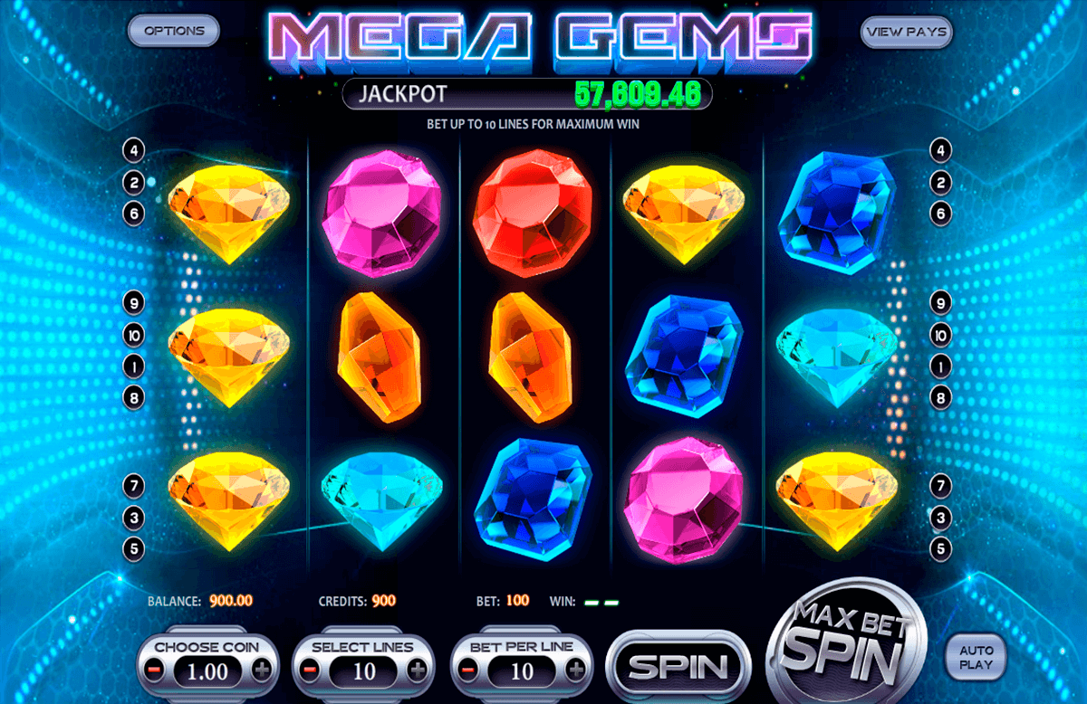 mega gems betsoft casinospil online 