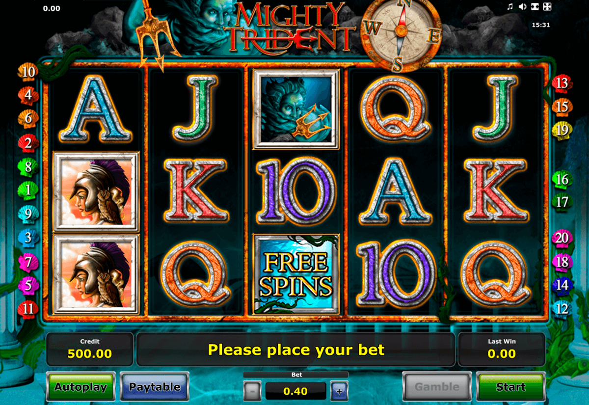 mighty trident novomatic casinospil online 