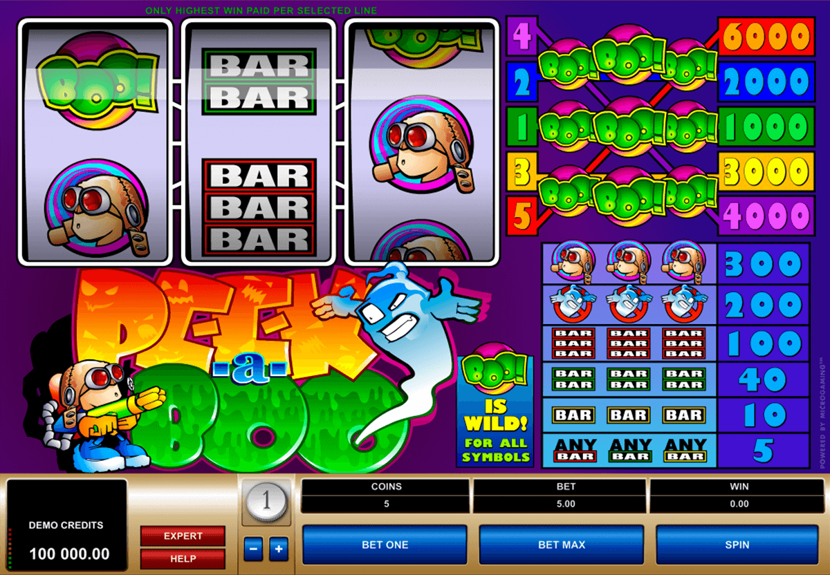 peek a boo microgaming casinospil online 