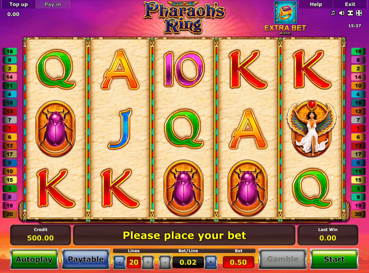 pharaohs ring novomatic casinospil online 