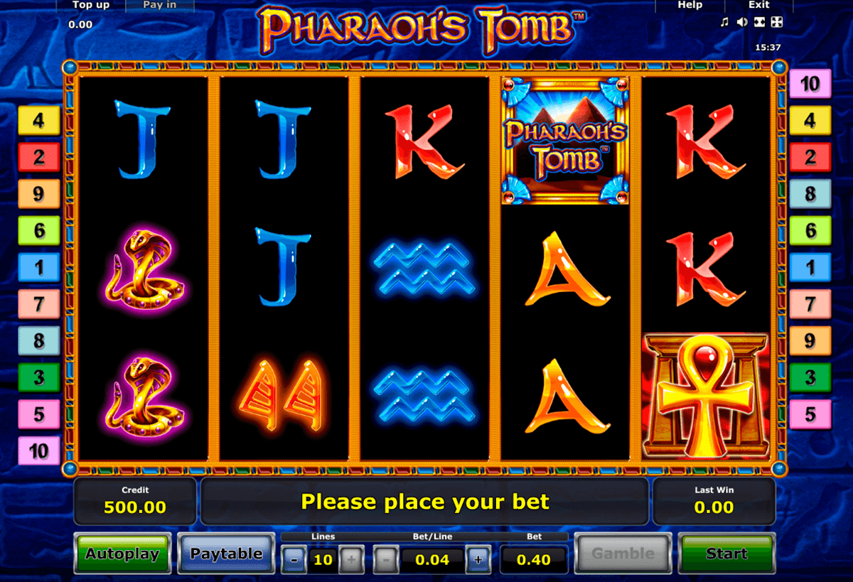 pharaohs tomb novomatic casinospil online 