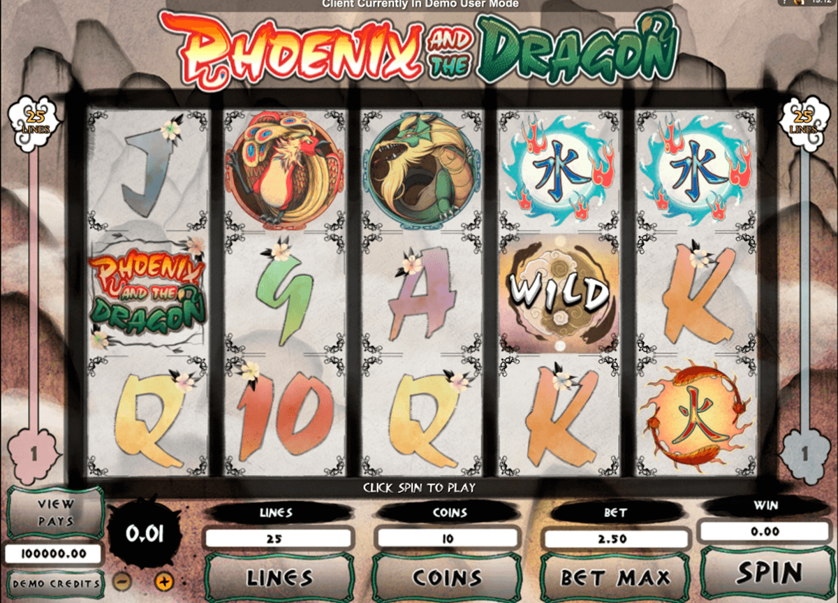 phoenix and the dragon microgaming casinospil online 