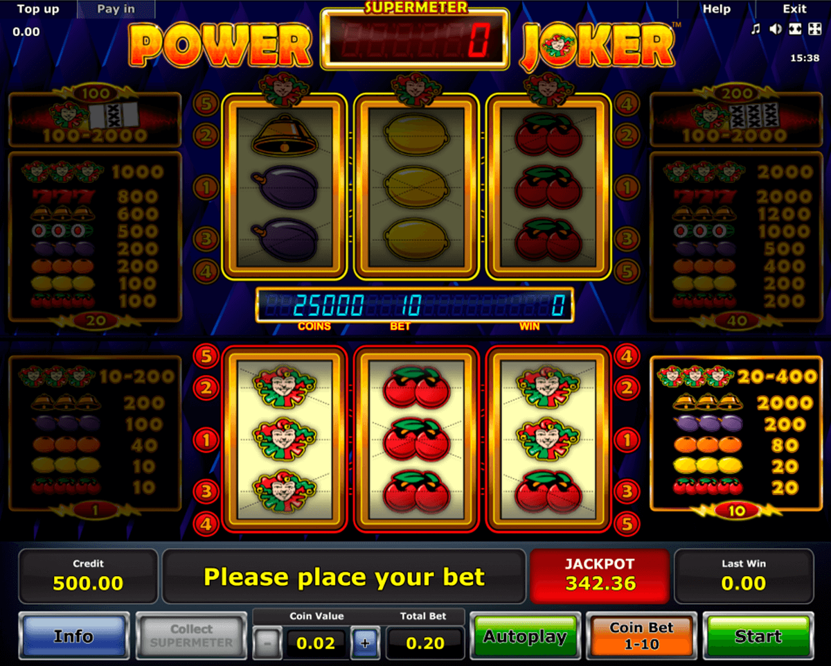 power joker novomatic casinospil online 