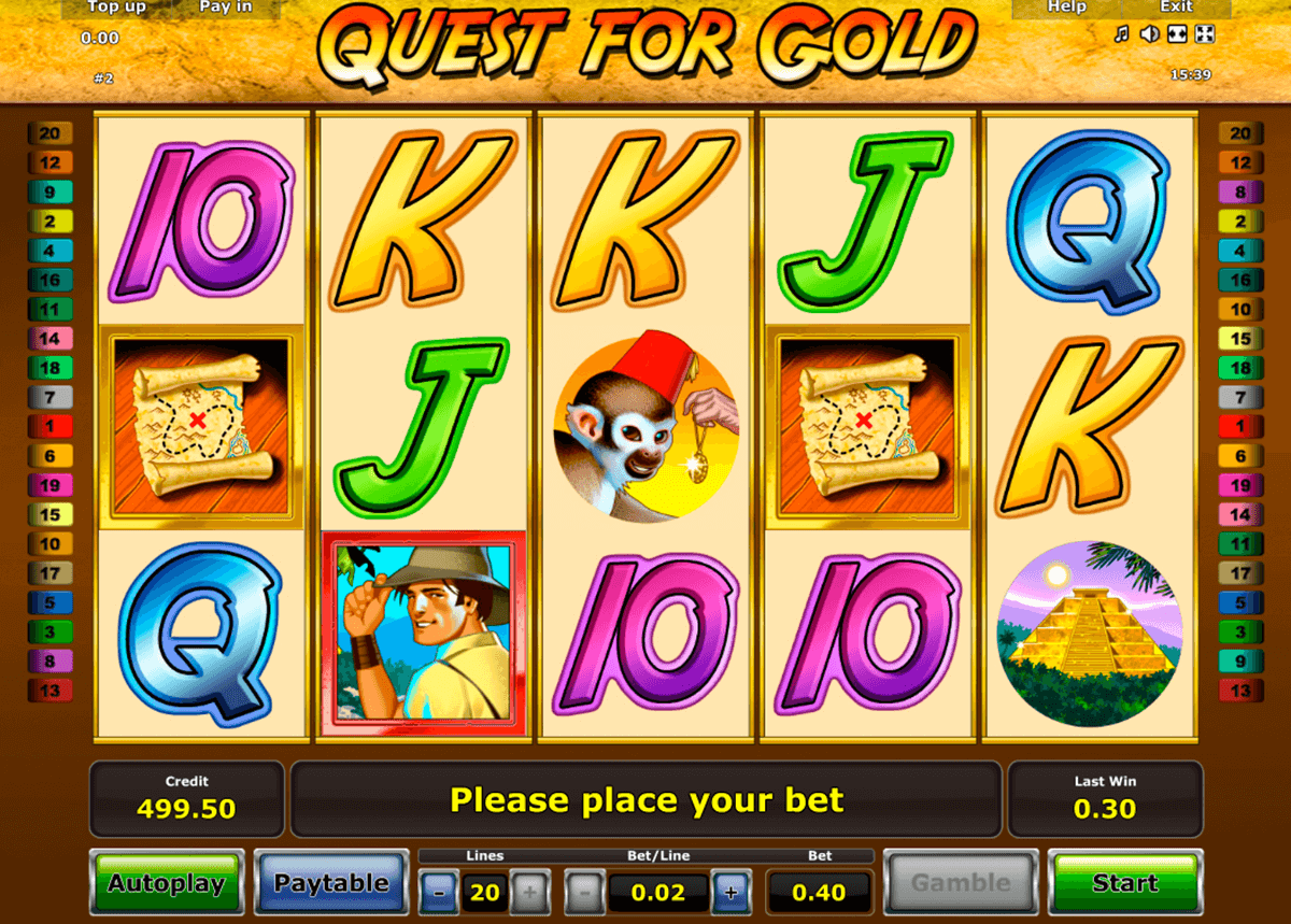 quest for gold novomatic casinospil online 