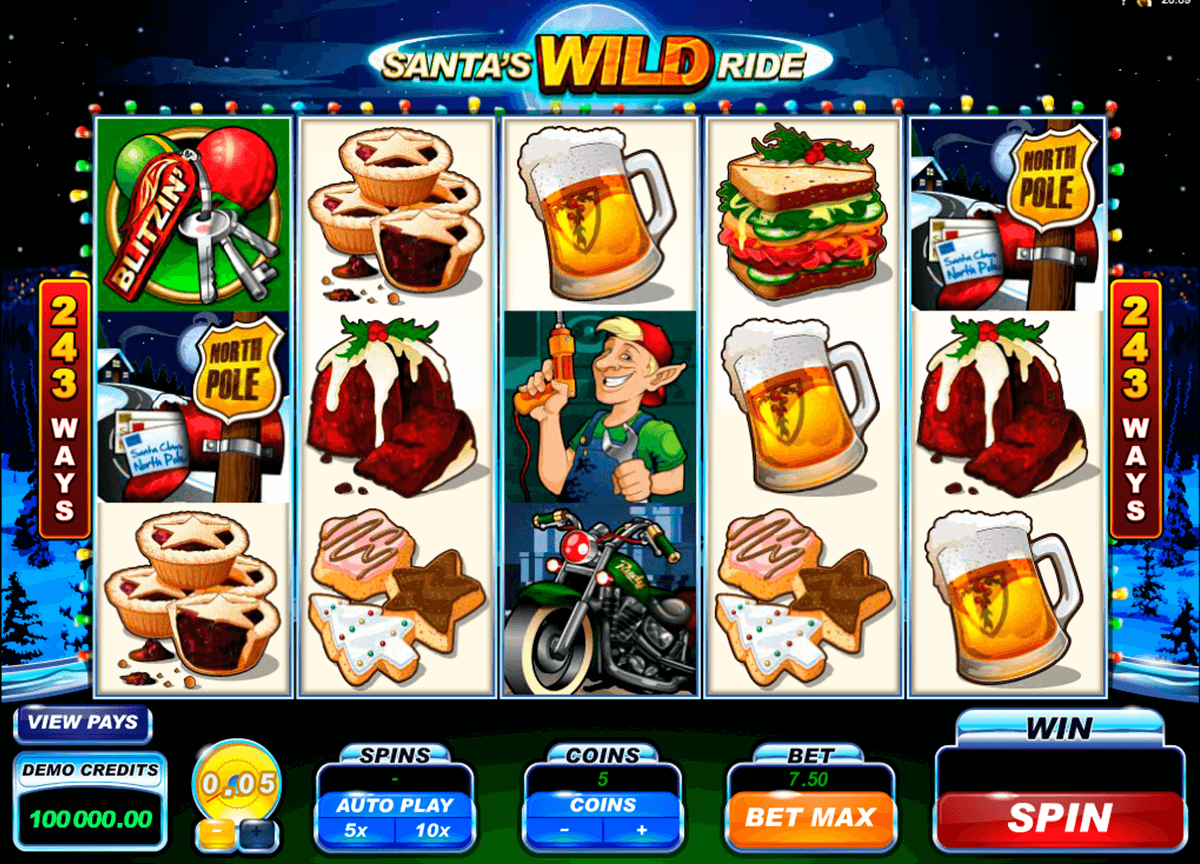 santas wild ride microgaming casinospil online 