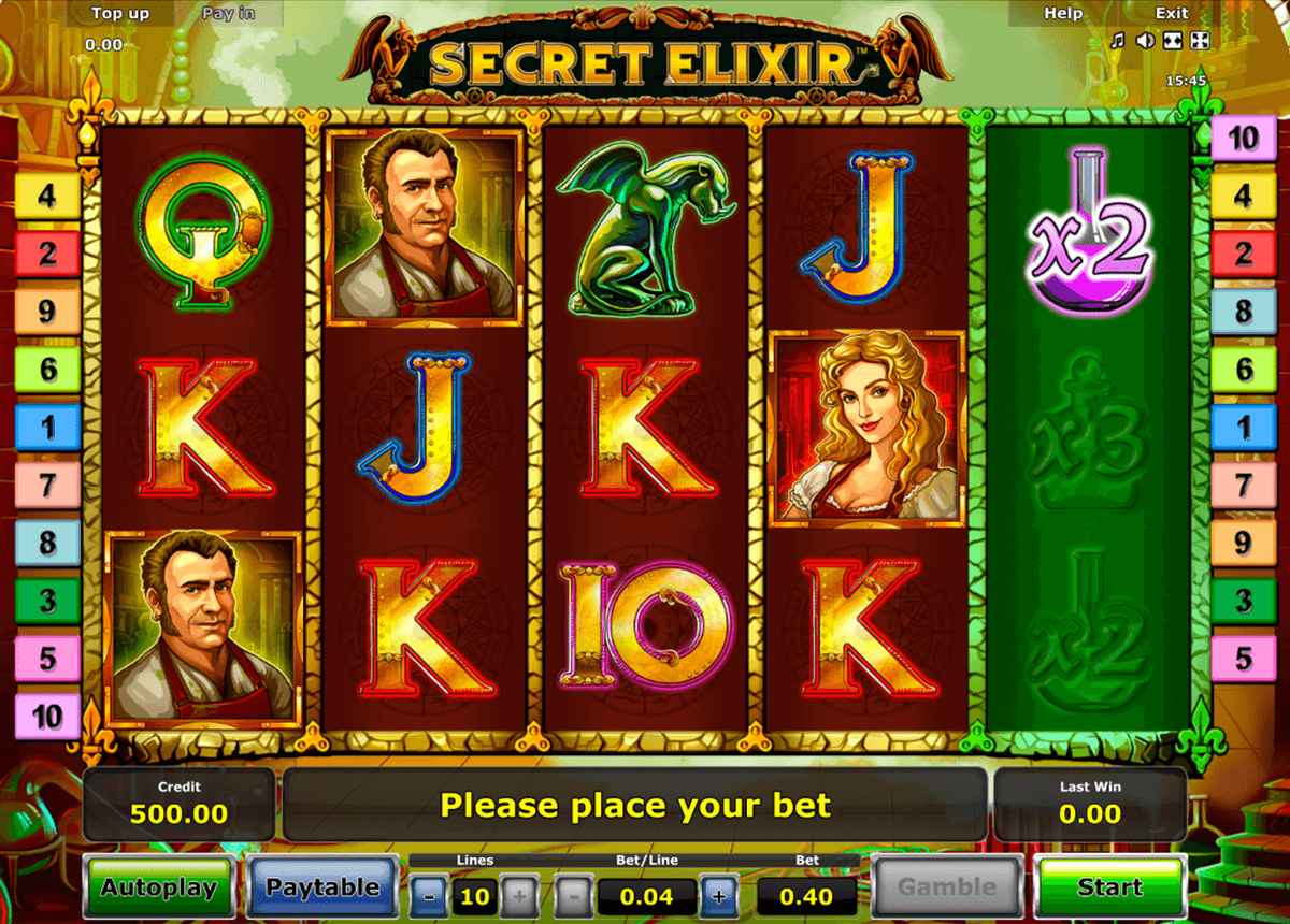 secret elixir novomatic casinospil online 