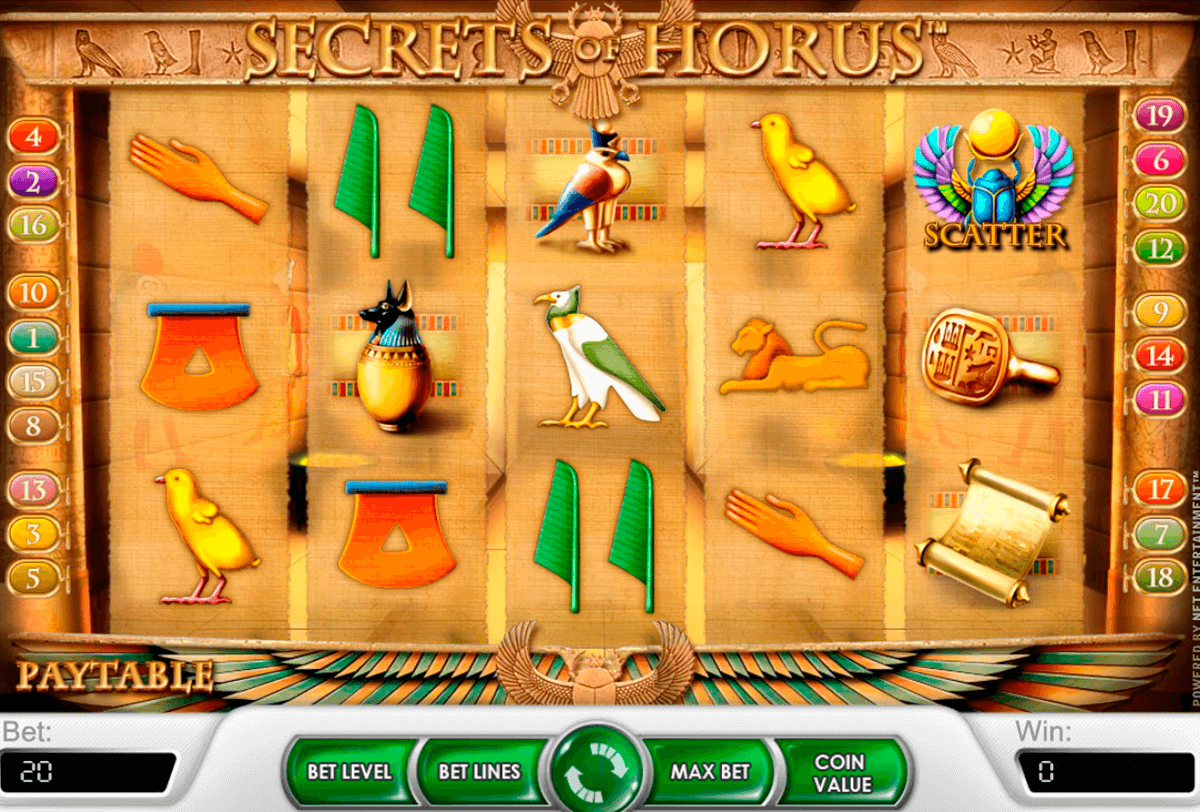 secrets of horus netent casinospil online 