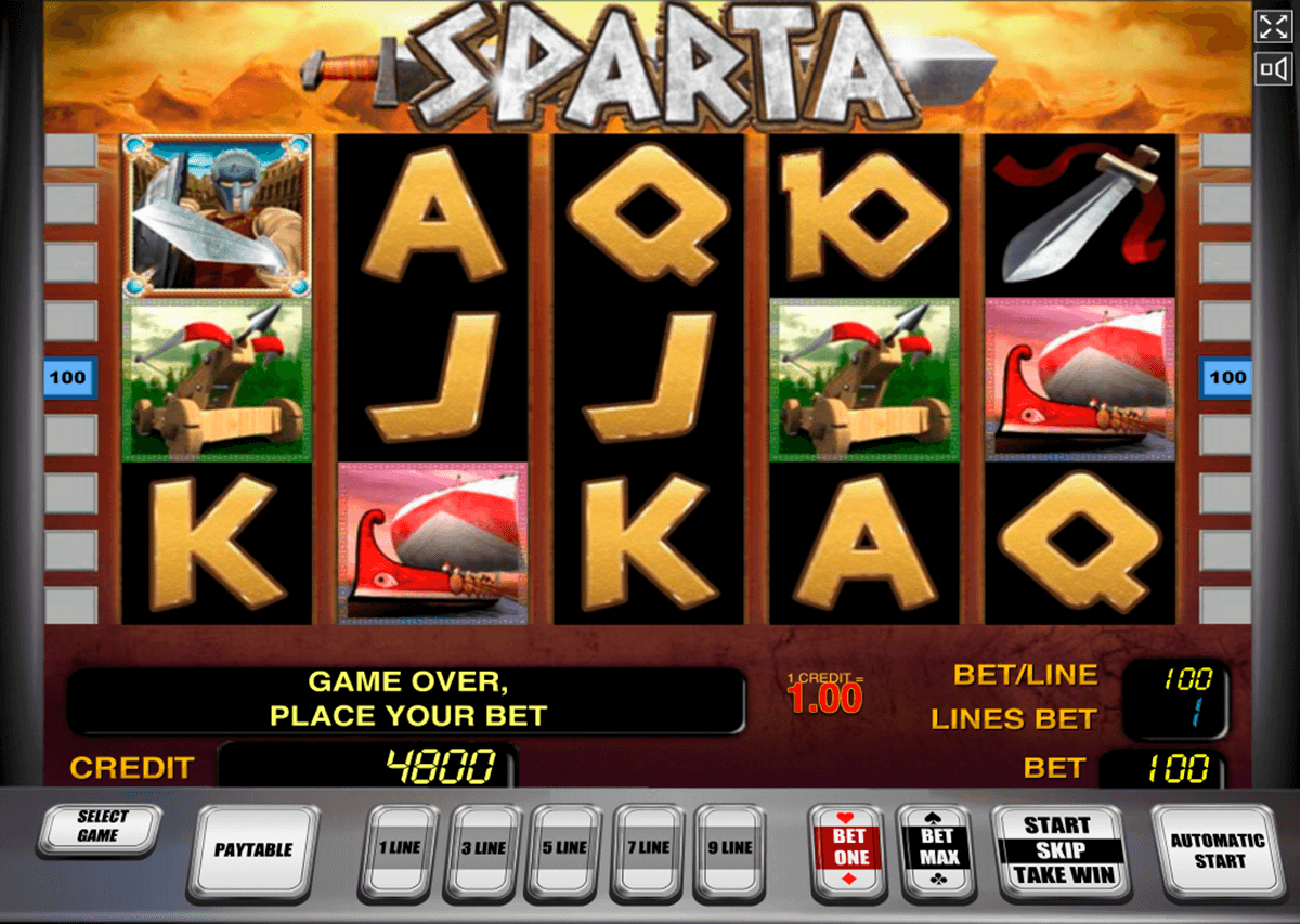 sparta novomatic casinospil online 