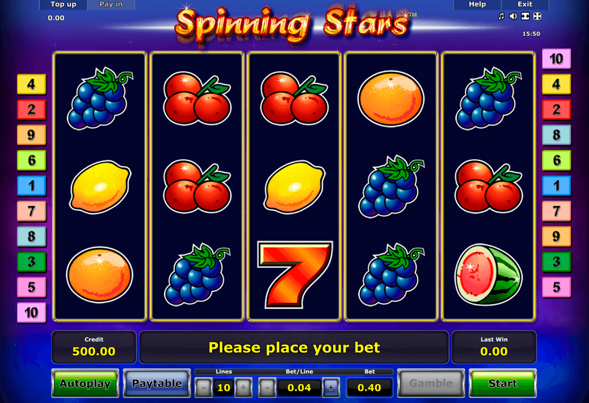 spinning stars novomatic casinospil online 
