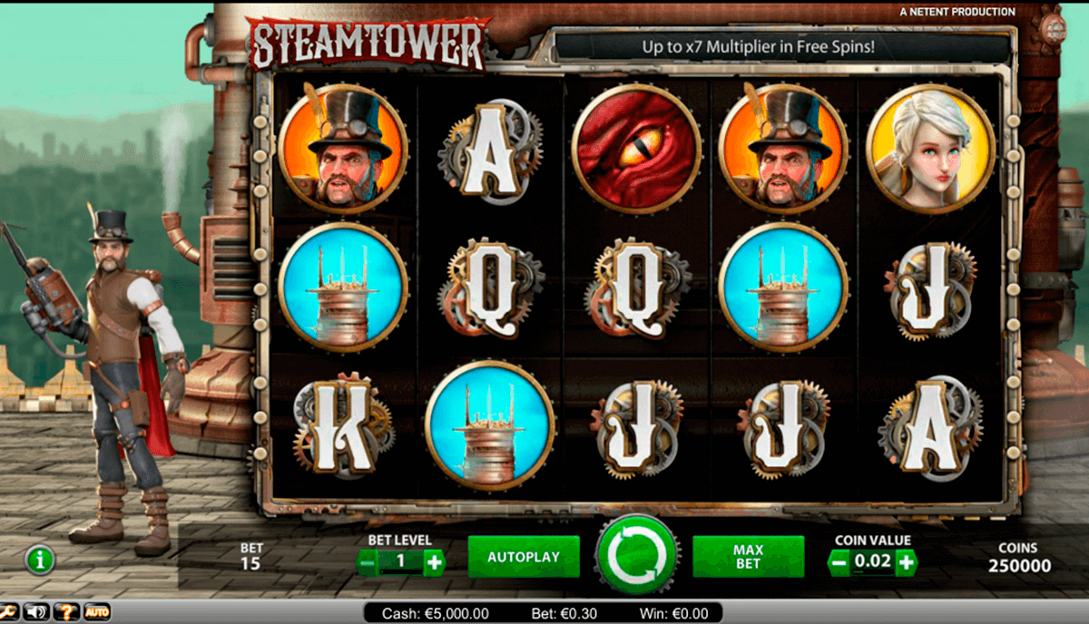 steam tower netent casinospil online 