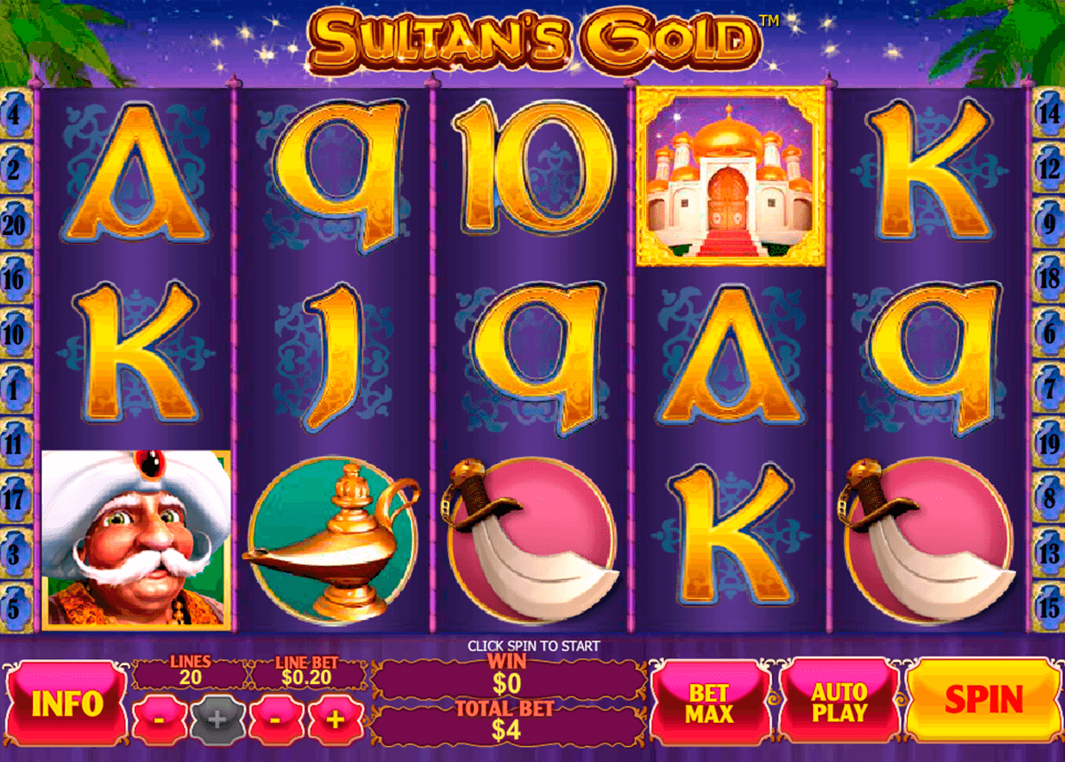 sultans gold playtech casinospil online 