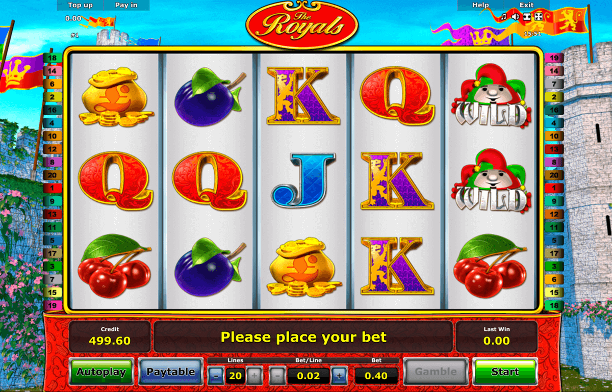 the royals novomatic casinospil online 