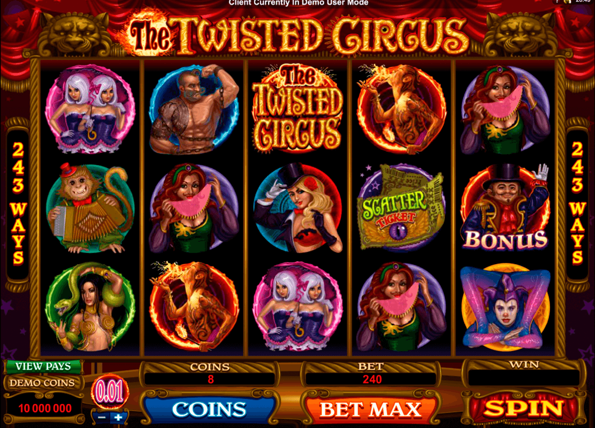 the twisted circus microgaming casinospil online 