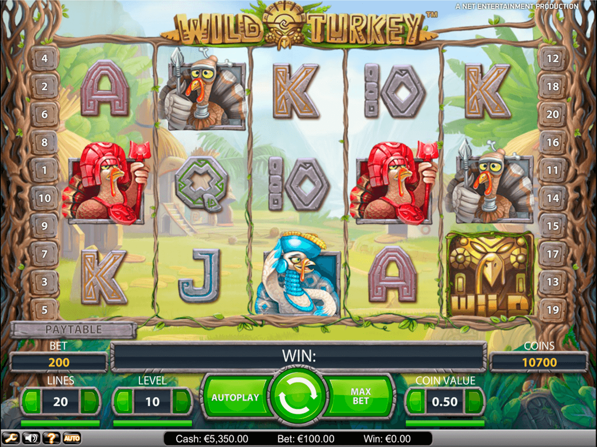 wild turkey netent casinospil online 